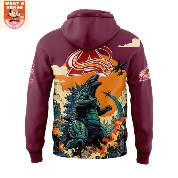 Colorado Avalanche x Godzilla 2025 Hoodie Shirt