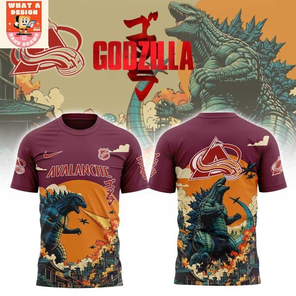 Colorado Avalanche x Godzilla 2025 Hoodie Shirt