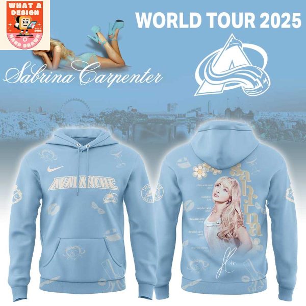 Colorado Avalanche x Sabrina Carpenter Short N’ Sweet Tour 2025 Hoodie Shirt