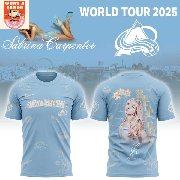 Colorado Avalanche x Sabrina Carpenter Short N' Sweet Tour 2025 Hoodie Shirt