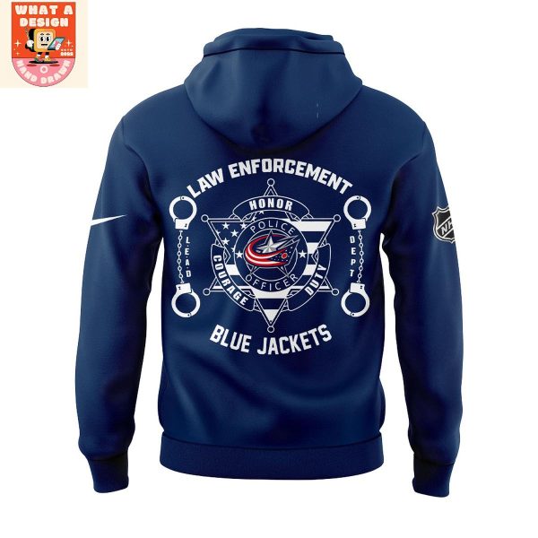 Columbus Blue Jackets Law Enforcement 2025 Hoodie Shirt