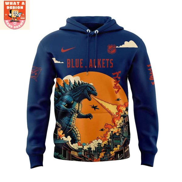 Columbus Blue Jackets x Godzilla 2025 Hoodie Shirt