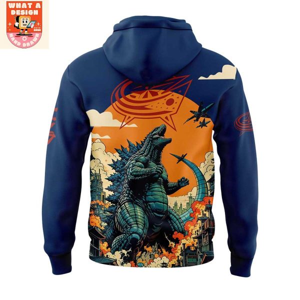 Columbus Blue Jackets x Godzilla 2025 Hoodie Shirt