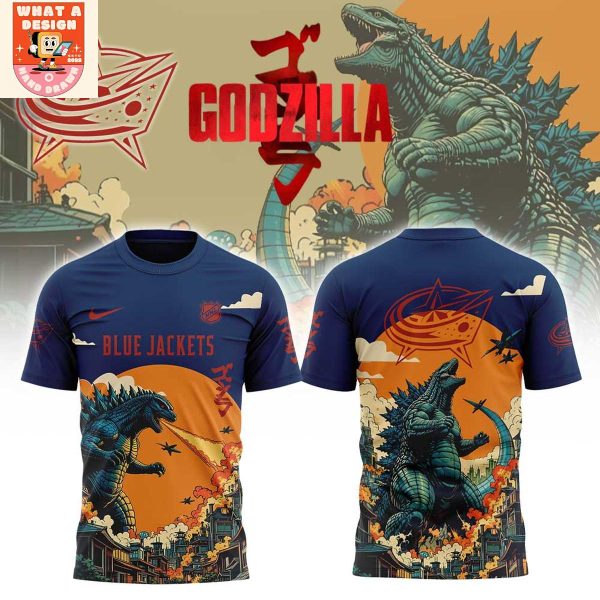 Columbus Blue Jackets x Godzilla 2025 Hoodie Shirt