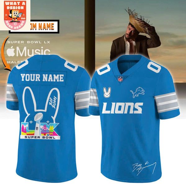 Detroit Lions Bad Bunny Super Bowl Football Jersey