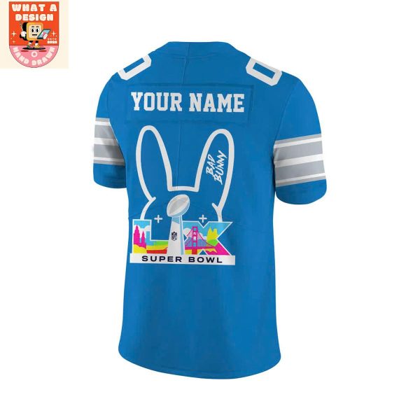 Detroit Lions Bad Bunny Super Bowl Football Jersey