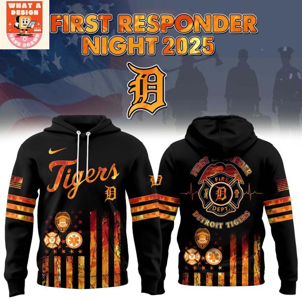 Detroit Tigers National First Responders Night 2025 Hoodie Shirt