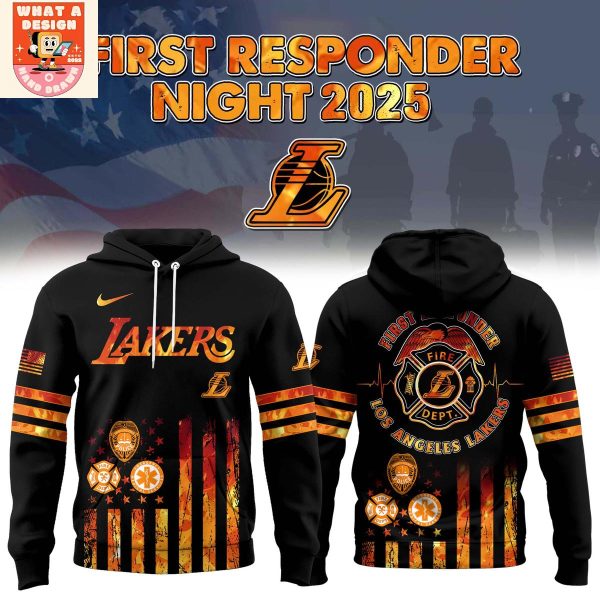 Los Angeles Lakers National First Responders Night 2025 Hoodie Shirt