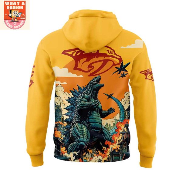 Nashville Predators x Godzilla 2025 Hoodie Shirt