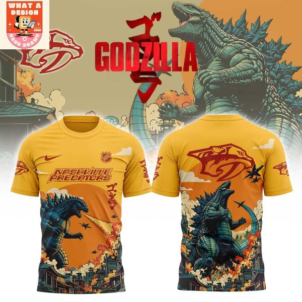 Nashville Predators x Godzilla 2025 Hoodie Shirt