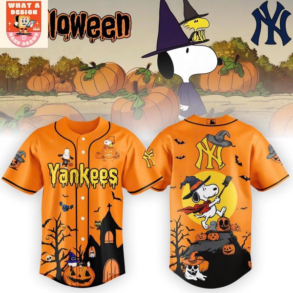 New York Yankees x Snoopy Pumpkin Halloween Jersey