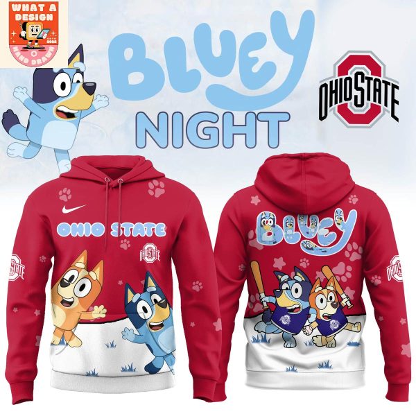 Ohio State Buckeyes x Bluey Night Hoodie Shirt
