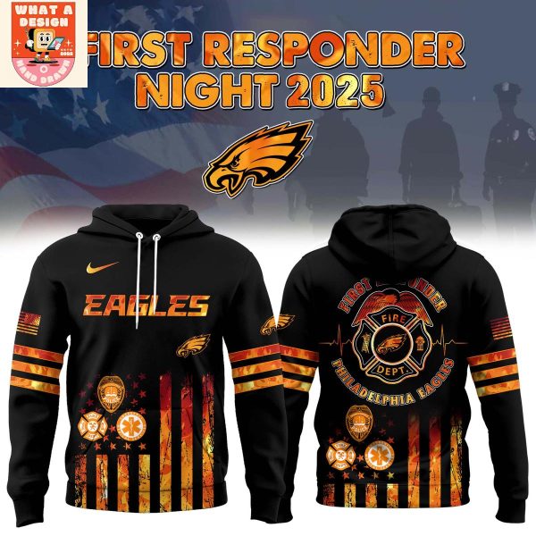 Philadelphia Eagles National First Responders Night 2025 Hoodie Shirt