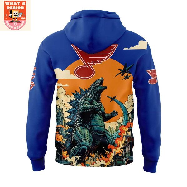 St.Louis Blues x Godzilla 2025 Hoodie Shirt