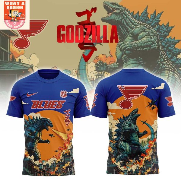 St.Louis Blues x Godzilla 2025 Hoodie Shirt