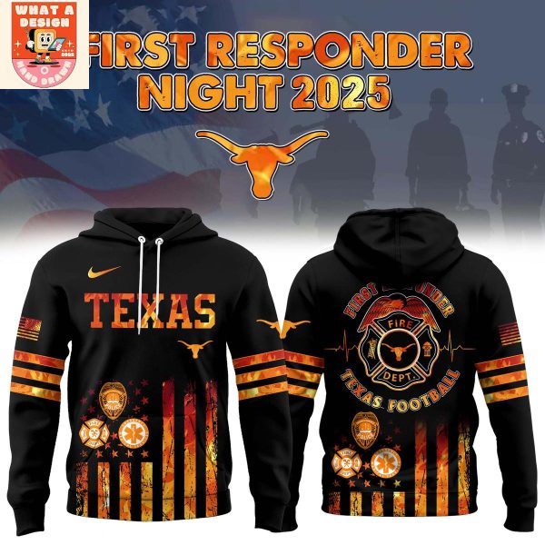 Texas Longhorns National First Responders Night 2025 Hoodie Shirt
