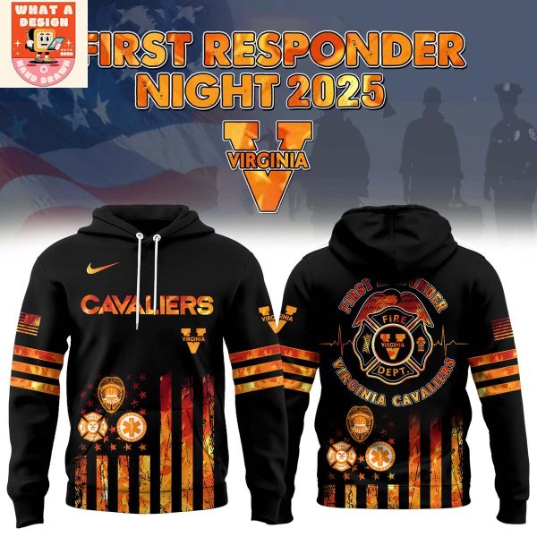 Virginia Cavaliers National First Responders Night 2025 Hoodie Shirt